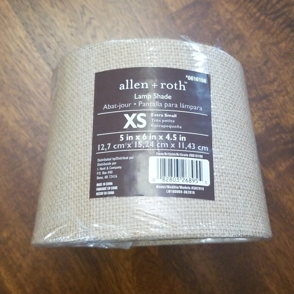 Allen Roth Burlap Dorm Room Lamp Shade